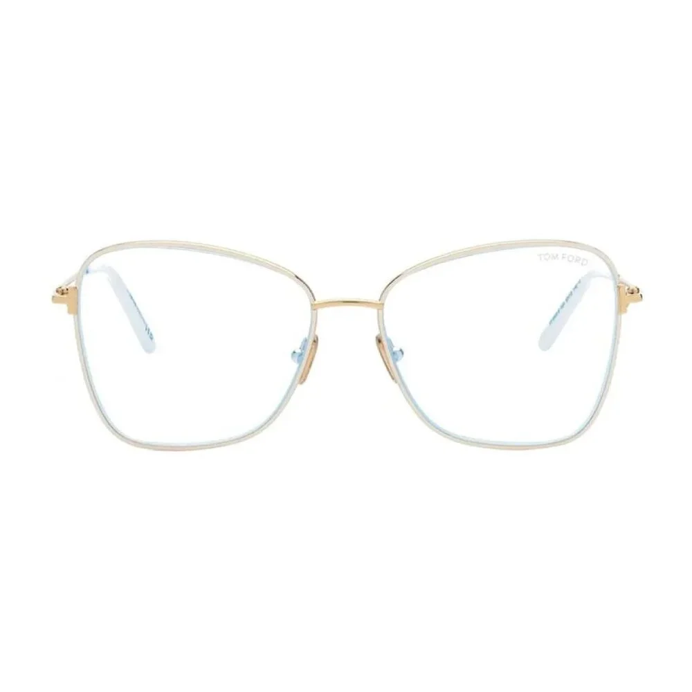 NEW TOM FORD EYEGLASSES IVORY/GOLD WOMEN BUTTERFLY EYEWEAR